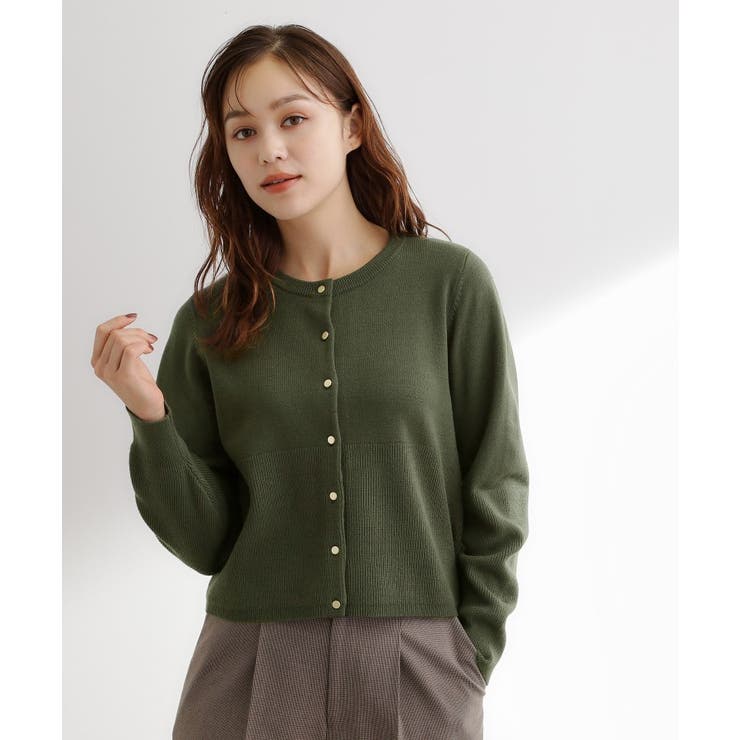 【毛玉軽減／洗える】編地切替カーディガン | grove | 詳細画像14 