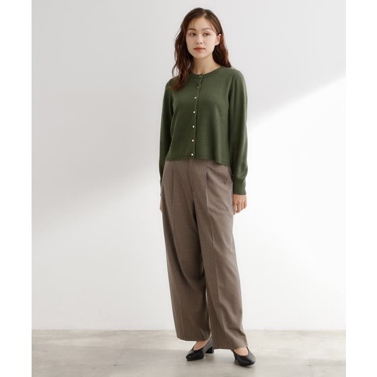 【毛玉軽減／洗える】編地切替カーディガン | grove | 詳細画像15 