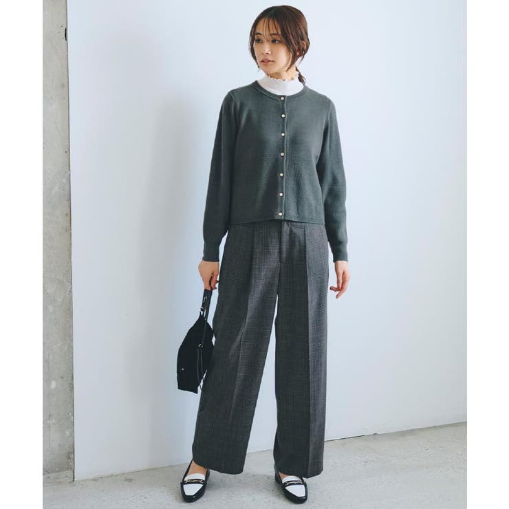 【毛玉軽減／洗える】編地切替カーディガン | grove | 詳細画像16 