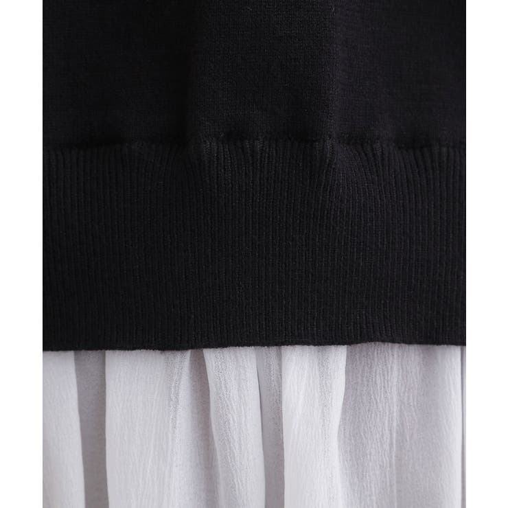 裾レイヤードニットプルオーバー | grove | 詳細画像8 