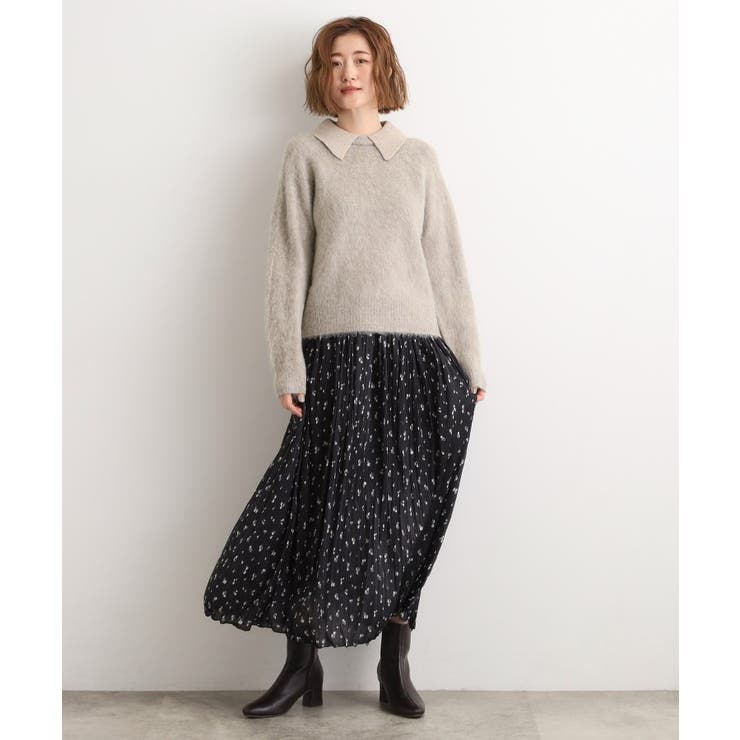 異素材ビッグカラーニット | grove | 詳細画像10 