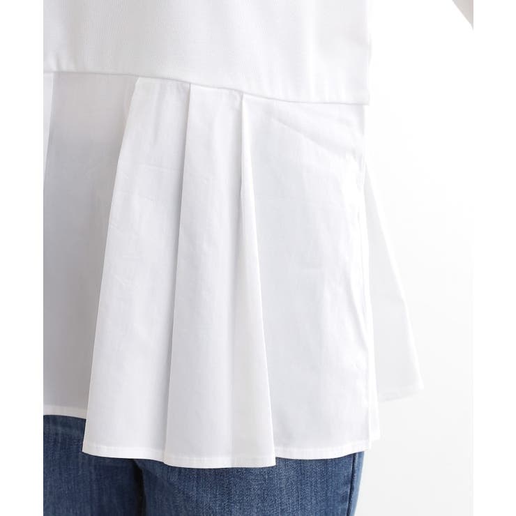 裾切替タックペプラムTシャツ | grove | 詳細画像18 