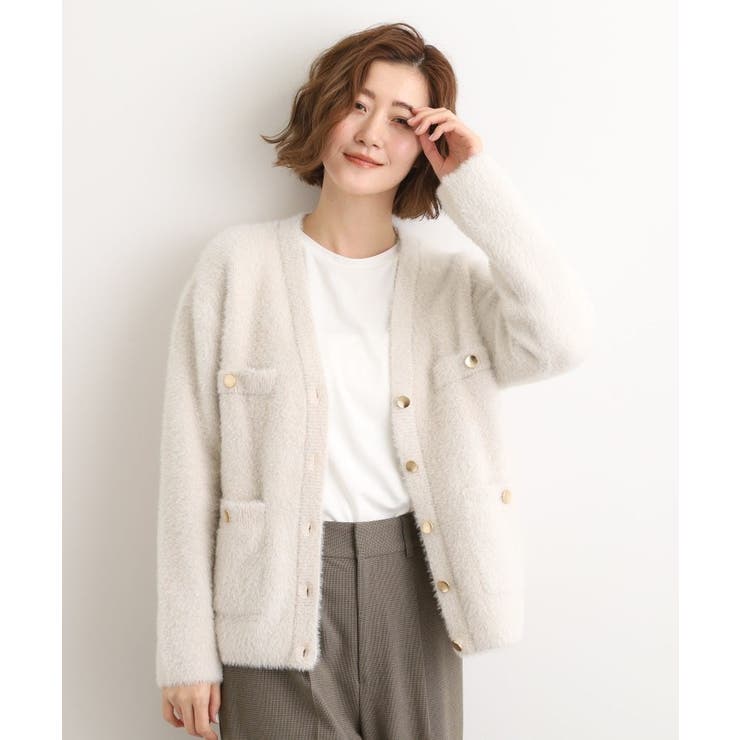 【石川梨華さん着用】軽やかフェザーで魅せる、クラシカルな主役カーディガン | grove | 詳細画像3 