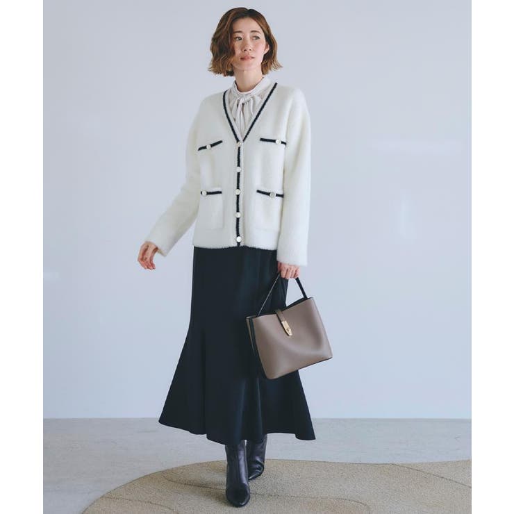 【石川梨華さん着用】軽やかフェザーで魅せる、クラシカルな主役カーディガン | grove | 詳細画像13 