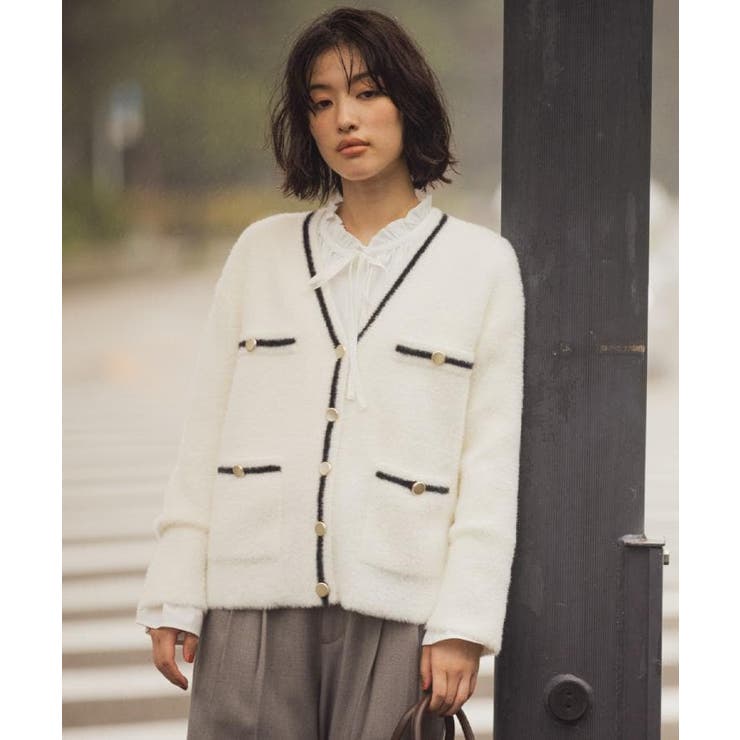 【石川梨華さん着用】軽やかフェザーで魅せる、クラシカルな主役カーディガン | grove | 詳細画像11 