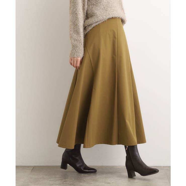 もっちりナイロンストレッチトラペーズスカート | grove | 詳細画像6 