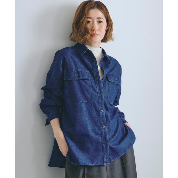 ワンウォッシュ(094) | 【選べる着丈】オーバーサイズデニムシャツ | grove