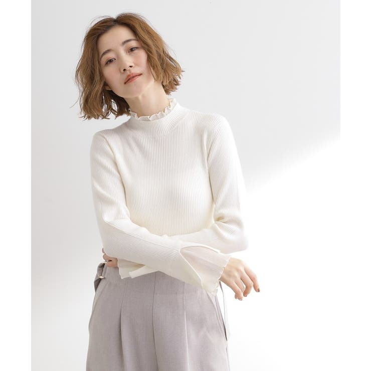 プリーツレイヤードニットプルオーバー | grove | 詳細画像1 