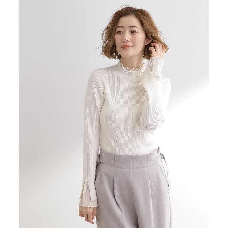 プリーツレイヤードニットプルオーバー | grove | 詳細画像2 