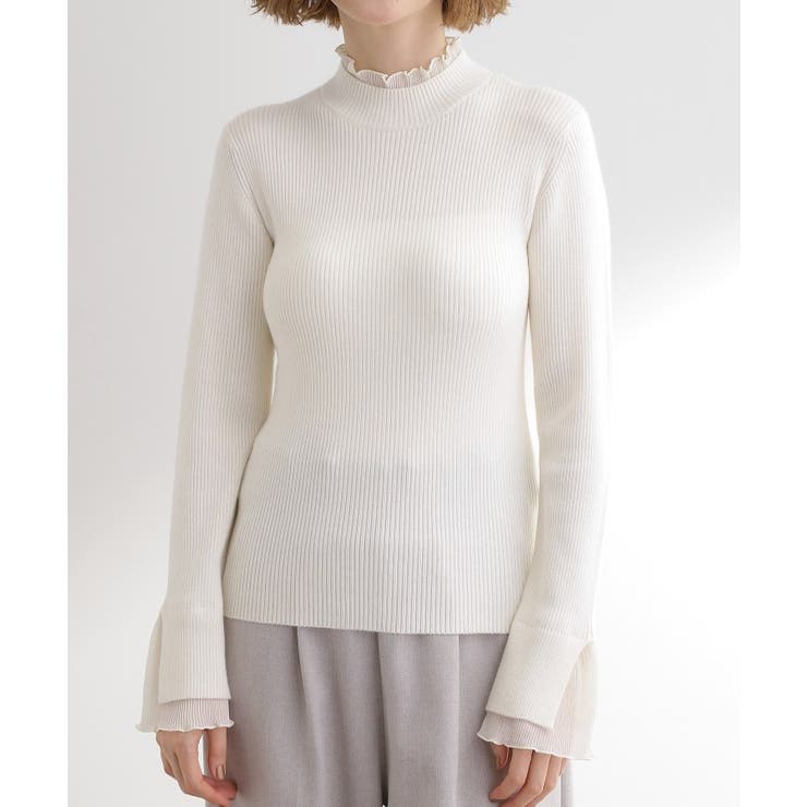 プリーツレイヤードニットプルオーバー | grove | 詳細画像19 