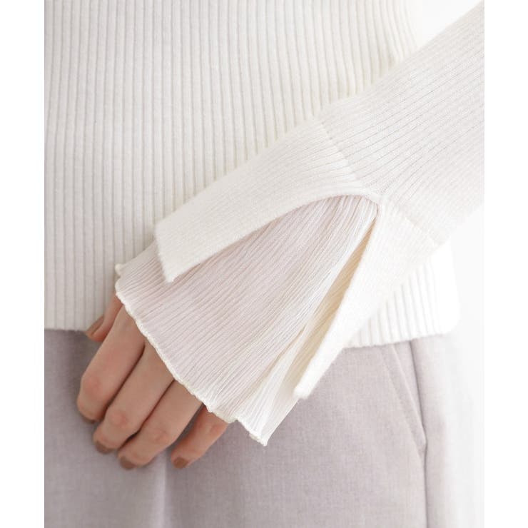 プリーツレイヤードニットプルオーバー | grove | 詳細画像24 