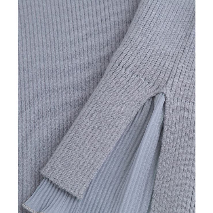 プリーツレイヤードニットプルオーバー | grove | 詳細画像12 