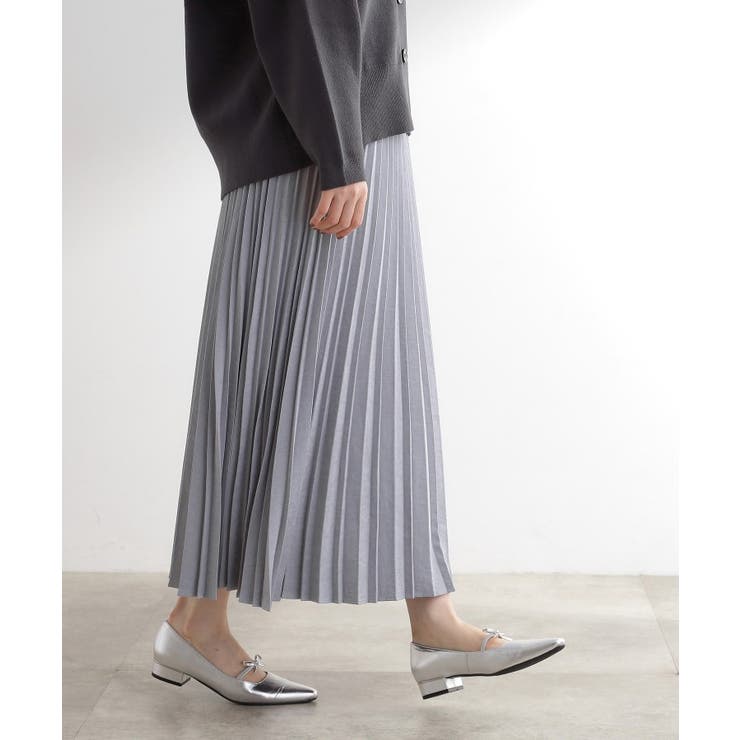 すっきり見えて、やさしく揺れる。大人のスエードライクプリーツスカート | grove | 詳細画像16 