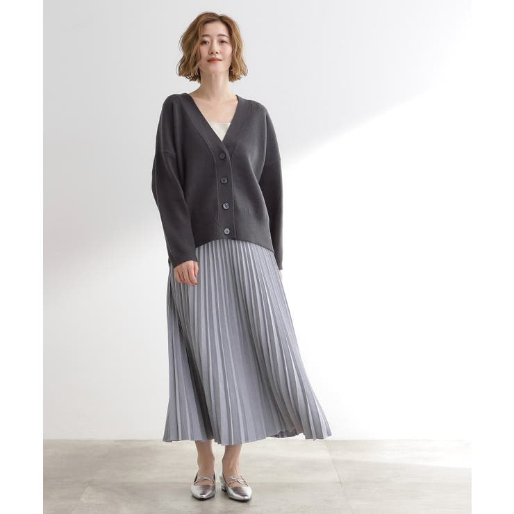 すっきり見えて、やさしく揺れる。大人のスエードライクプリーツスカート | grove | 詳細画像17 