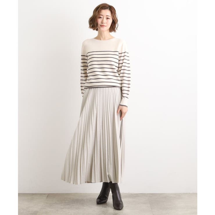すっきり見えて、やさしく揺れる。大人のスエードライクプリーツスカート | grove | 詳細画像23 