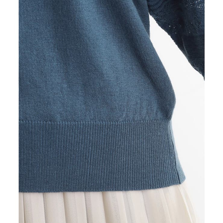 【最終お値下げ！！】袖レース編みラグランスリーブニット | grove | 詳細画像19 