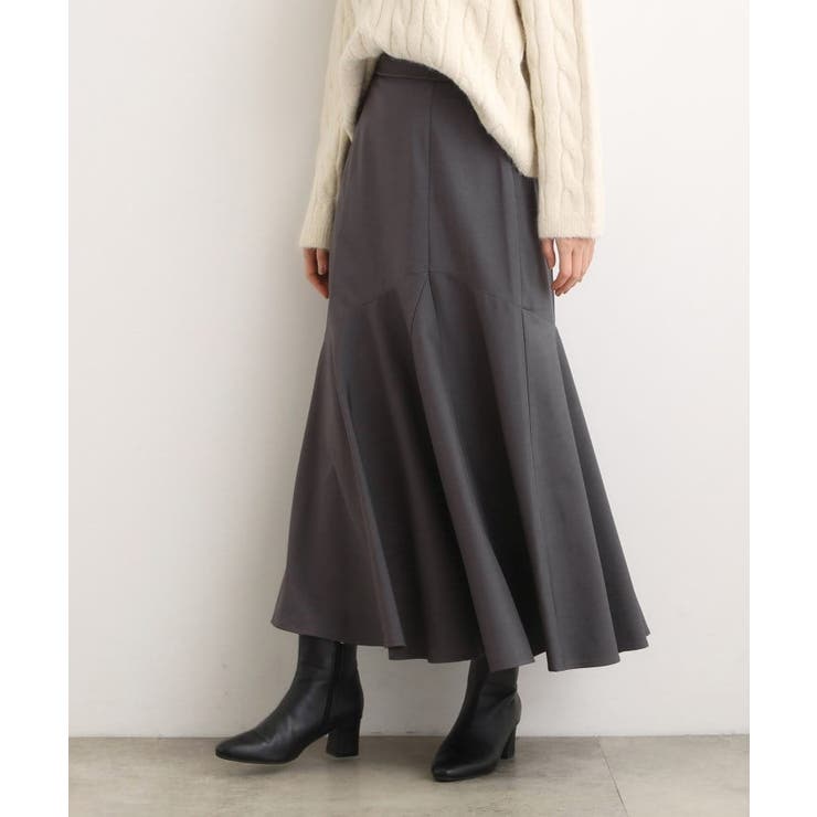 チャコールグレー(014) | アシメマーメイドスカート | grove