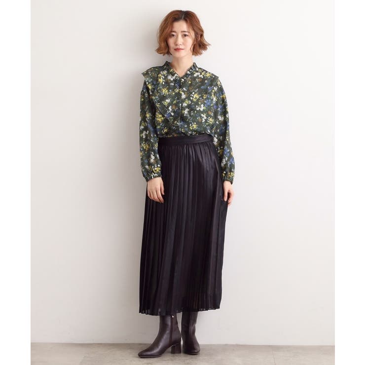 カスリフラワープリントブラウス | grove | 詳細画像9 