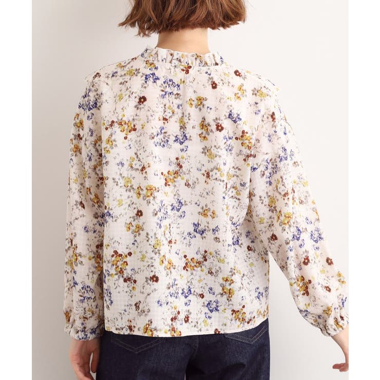 カスリフラワープリントブラウス | grove | 詳細画像13 