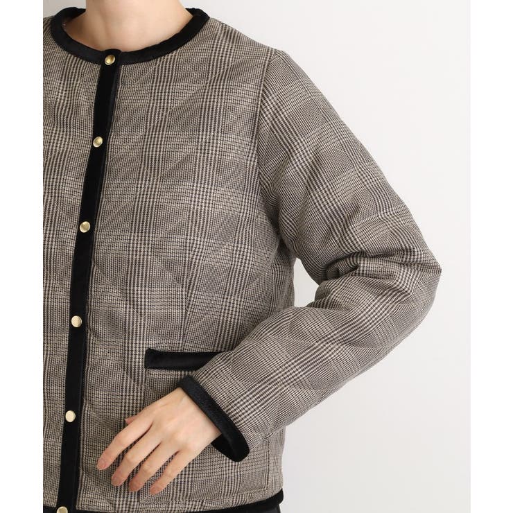 【2WAY・リバーシブル】一枚でチェック柄も無地も！キルトジャケット | grove | 詳細画像23 