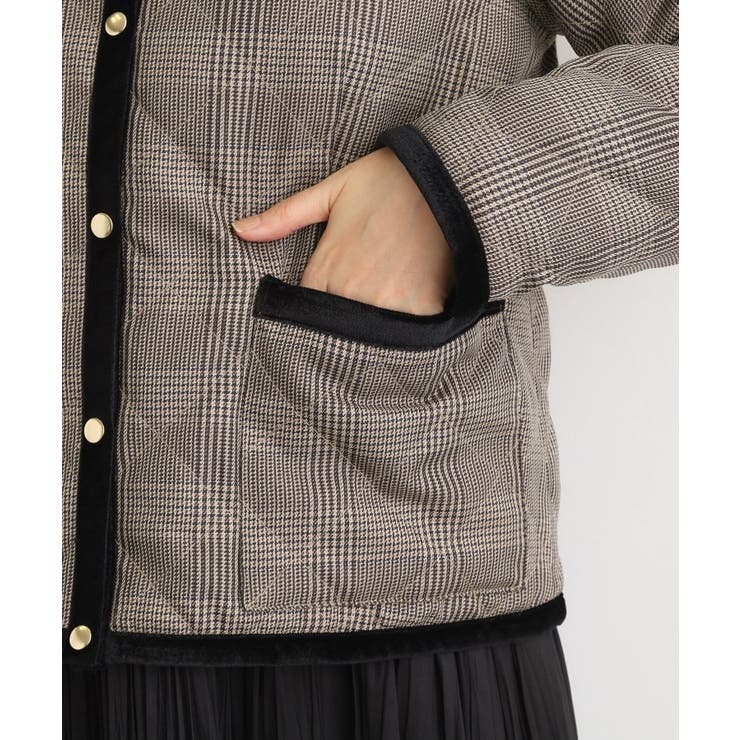 【2WAY・リバーシブル】一枚でチェック柄も無地も！キルトジャケット | grove | 詳細画像24 