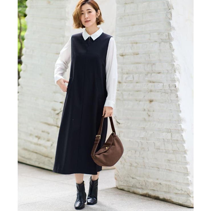 【2WAY/美シルエット】着こなし自在のジャンドレワンピース | grove | 詳細画像1 