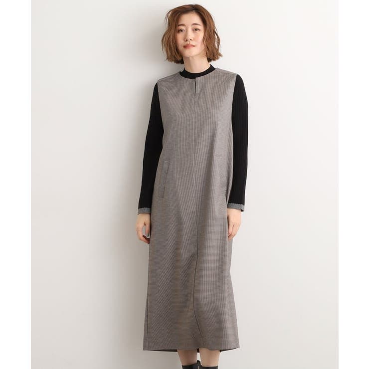 チェック(219) | 【2WAY/美シルエット】着こなし自在のジャンドレワンピース | grove