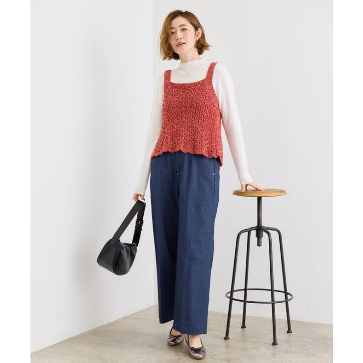 【あったか裏起毛】デニムライクストレートワイドパンツ | grove | 詳細画像11 