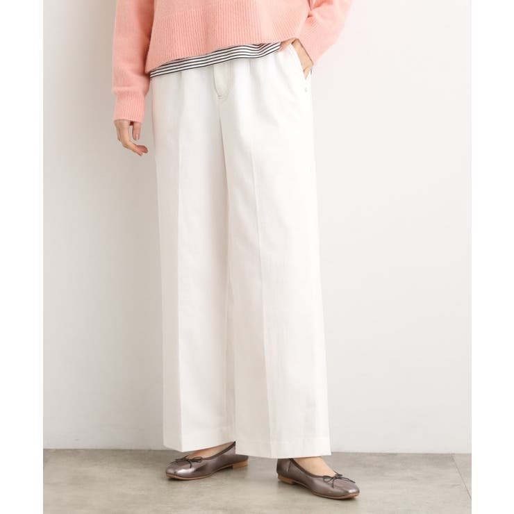 オフ(003) | 【あったか裏起毛】デニムライクストレートワイドパンツ | grove