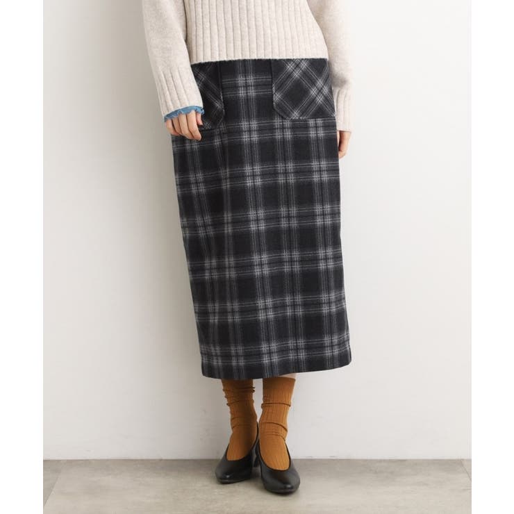 起毛ジャカードナロースカート | grove | 詳細画像5 