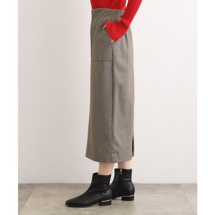 起毛ジャカードナロースカート | grove | 詳細画像14 