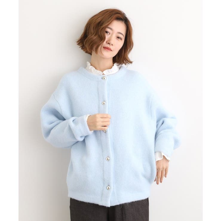 ふっくらやわらかく、毛混オーバーニットカーディガン | grove | 詳細画像12 
