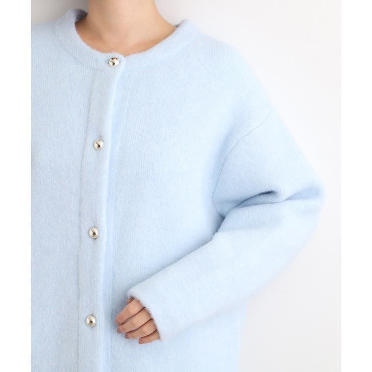 ふっくらやわらかく、毛混オーバーニットカーディガン | grove | 詳細画像20 