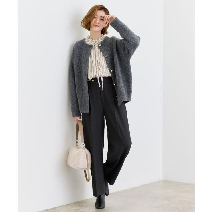 ふっくらやわらかく、毛混オーバーニットカーディガン | grove | 詳細画像1 