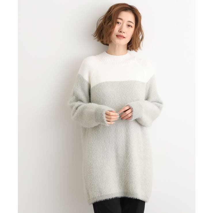 ミントグリーン(021) | ヘリンボーンジャカードチュニック | grove