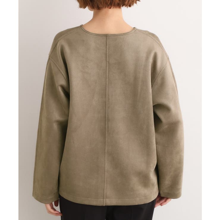 スエード調キーネックプルオーバー | grove | 詳細画像15 