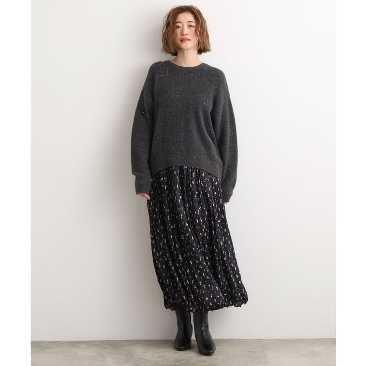 華やぎ冬ニット ミニスパンコールフェザーニット | grove | 詳細画像7 