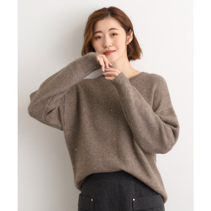 華やぎ冬ニット ミニスパンコールフェザーニット | grove | 詳細画像11 