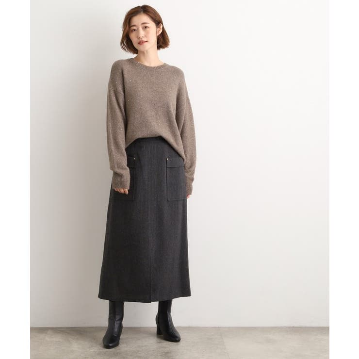 華やぎ冬ニット ミニスパンコールフェザーニット | grove | 詳細画像13 