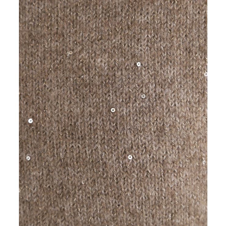 華やぎ冬ニット ミニスパンコールフェザーニット | grove | 詳細画像14 