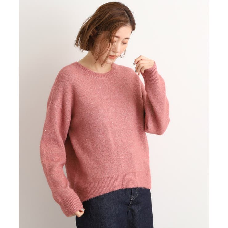 華やぎ冬ニット ミニスパンコールフェザーニット | grove | 詳細画像16 