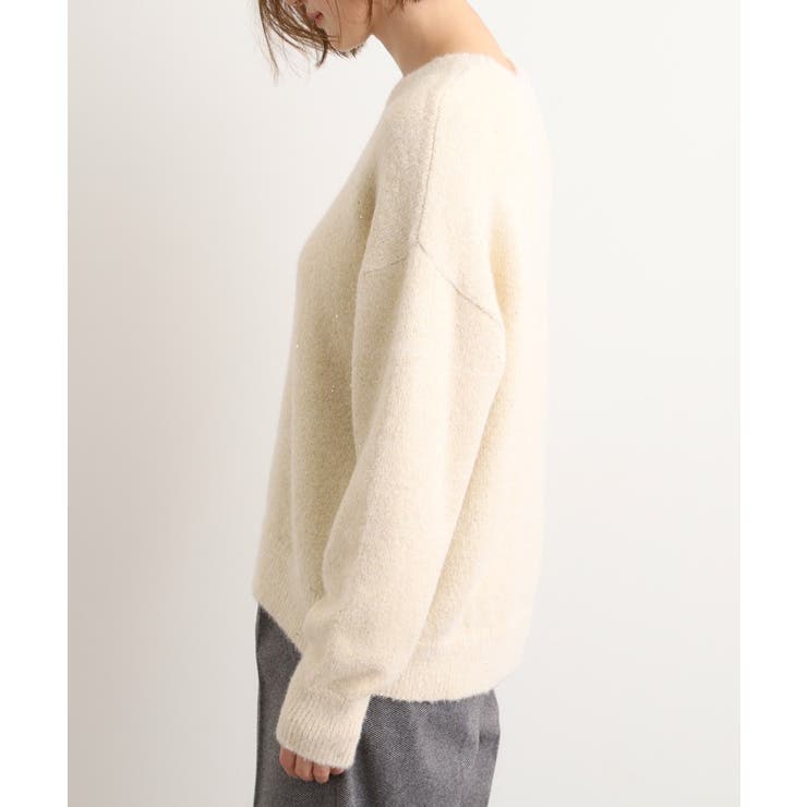 華やぎ冬ニット ミニスパンコールフェザーニット | grove | 詳細画像20 