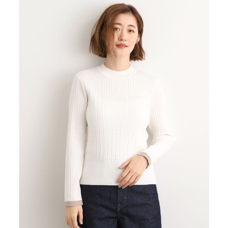 袖口配色リブニット | grove | 詳細画像2 