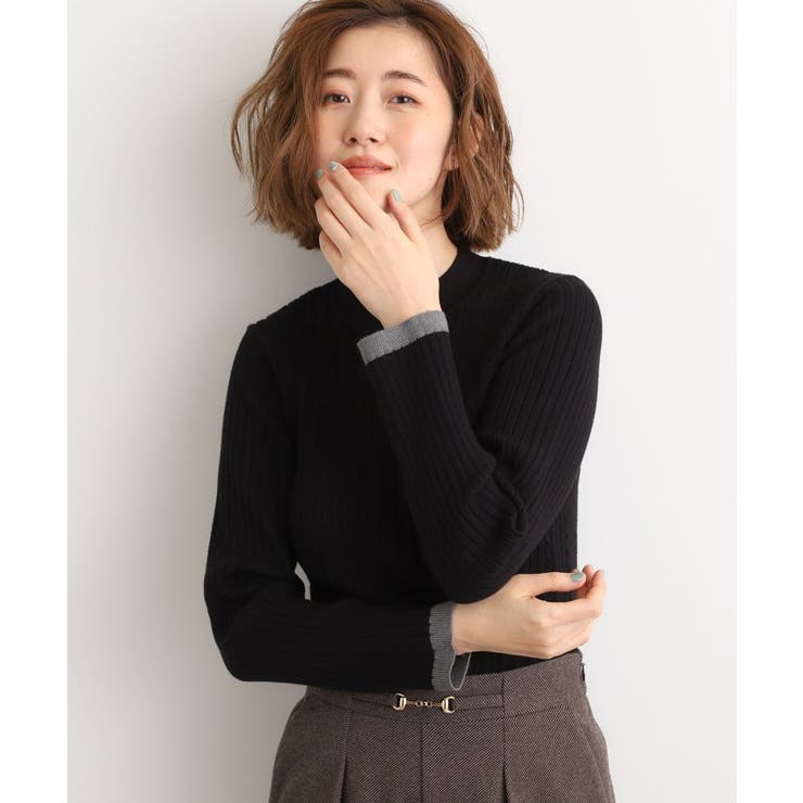 袖口配色リブニット | grove | 詳細画像5 