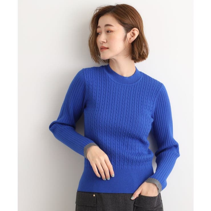 袖口配色リブニット | grove | 詳細画像9 