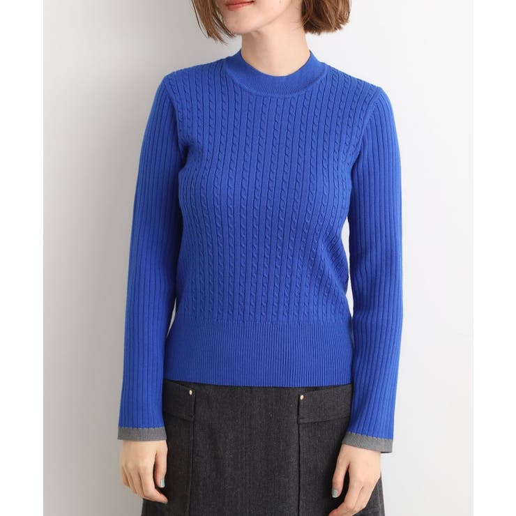 袖口配色リブニット | grove | 詳細画像13 