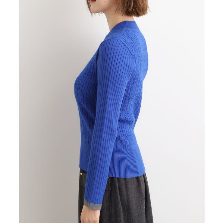 袖口配色リブニット | grove | 詳細画像14 