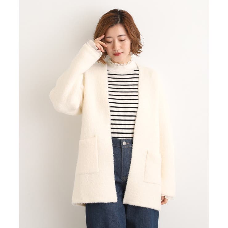 オフ(003) | 軽やかに着流す ブークレニットコーディガン | grove