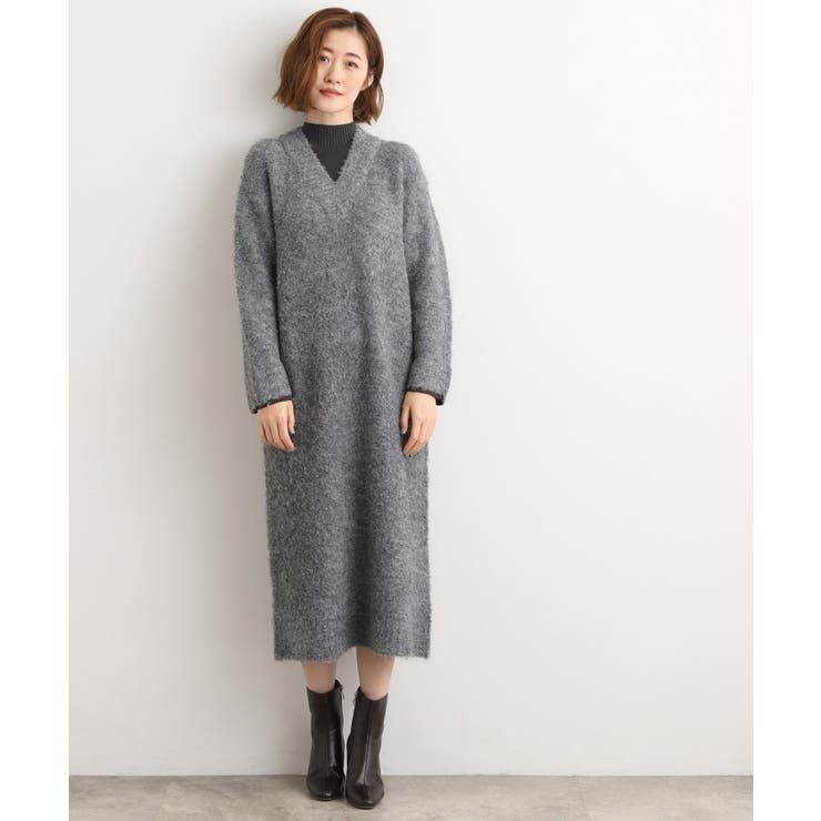 一枚でレイヤードコーデ完成！ブークレーニットワンピース | grove | 詳細画像2 