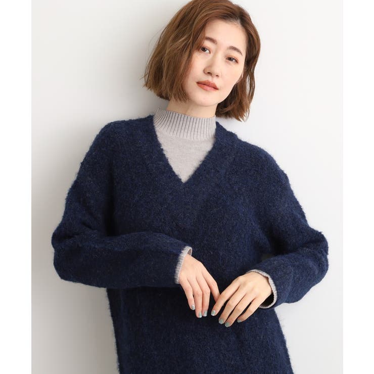 一枚でレイヤードコーデ完成！ブークレーニットワンピース | grove | 詳細画像9 